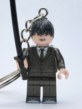 Chainsaw Man Hayakawa Aki Custom Minifigure Keychain